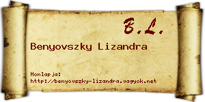 Benyovszky Lizandra névjegykártya